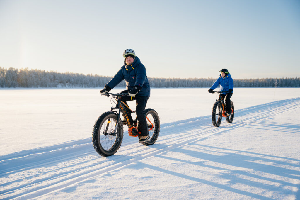Winter Biking at Arctic Lakeland