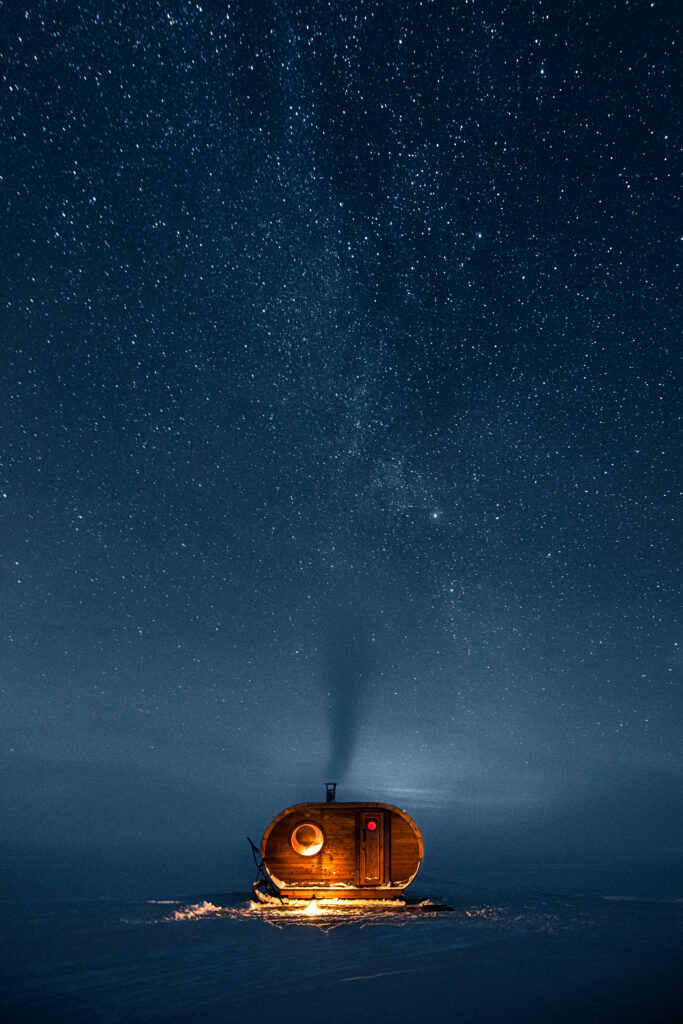 Billion stars sauna at Arctic Lakeland