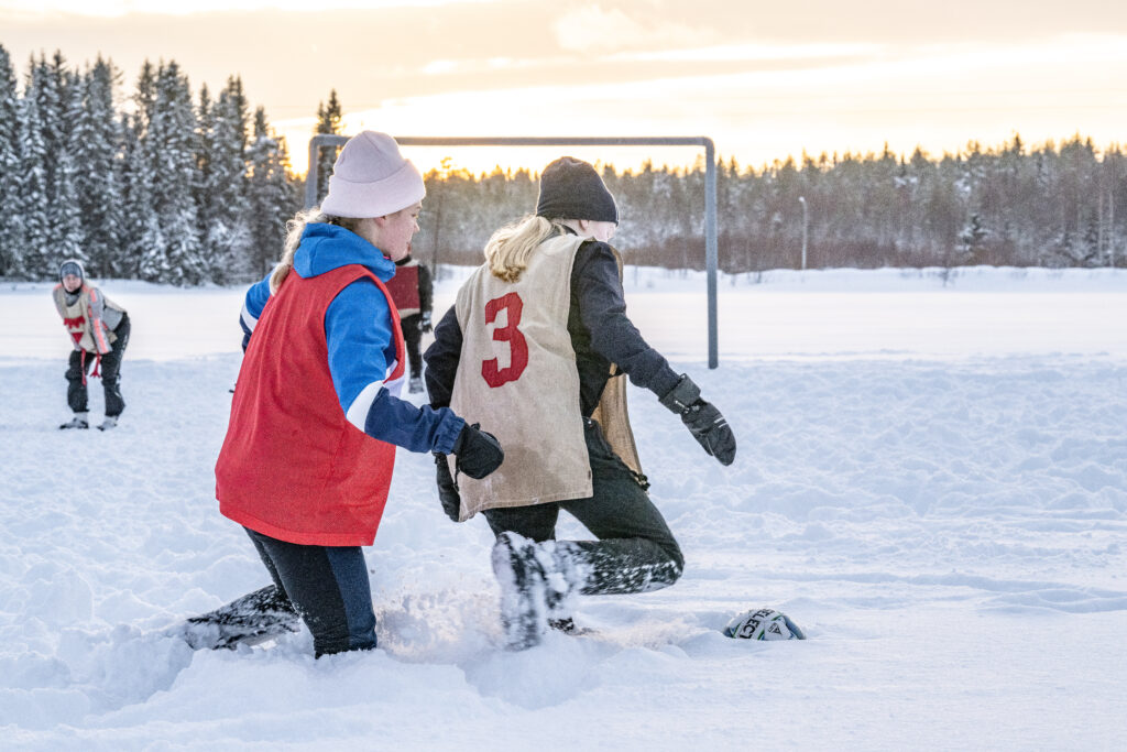 Winter Soccer at Arctic Lakeland Finland